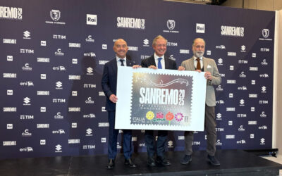 Sanremo: presentato all’Ariston il francobollo per la 75ª edizione del Festival