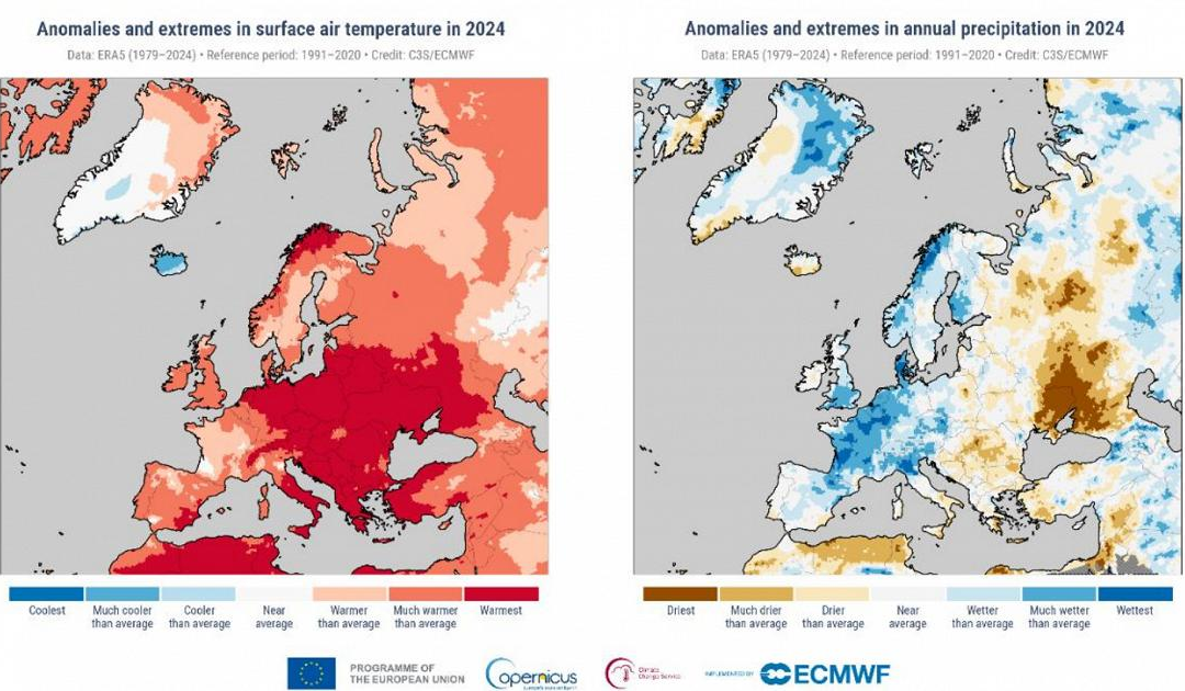 Caldo record e alluvioni, 2024 anno nero in Europa