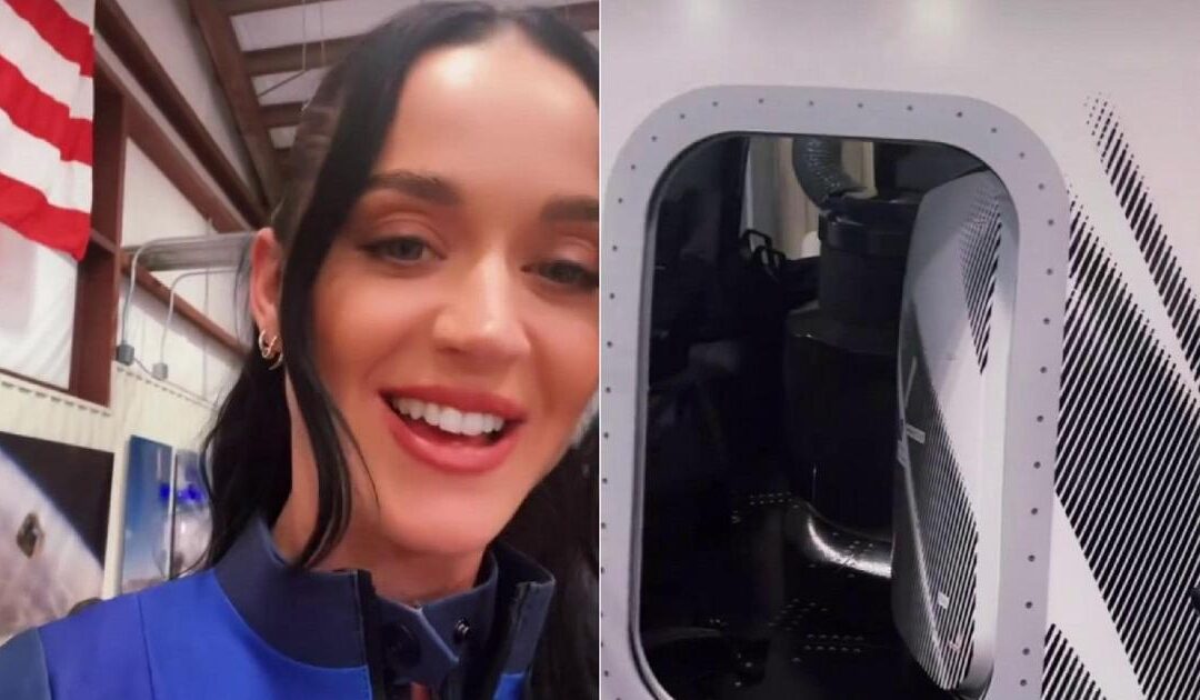 Katy Perry in attesa del decollo mostra sui social la navetta delle prove di volo nello spazio