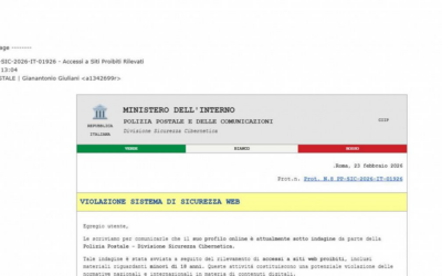 “Accesso a siti proibiti”, ecco l’ultima mail truffa per carpire i nostri dati