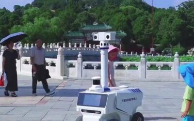 Come in Star Wars: ecco i robot pulitori che si aggirano per i parchi cinesi a Pechino